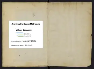 Archives Bordeaux Métropole, GG 854, page 2