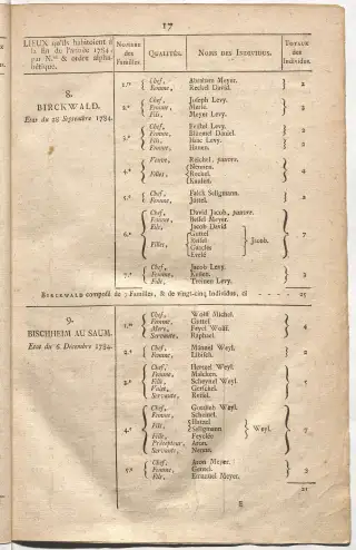 Dénombrement général des Juifs d'Alsace (1784) — f0001, page 29