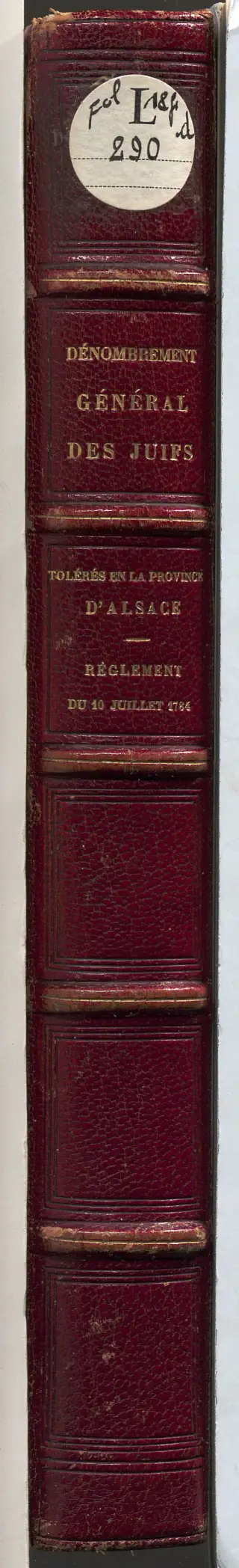 Dénombrement général des Juifs d'Alsace (1784) — f0001, page 413