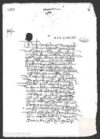 AGS, RGS, LEG 148410, 109, page 1