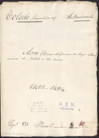 AHN, Inquisición, 131, Exp. 5, page 1