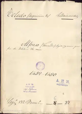AHN, Inquisición, 132, Exp. 6, page 1