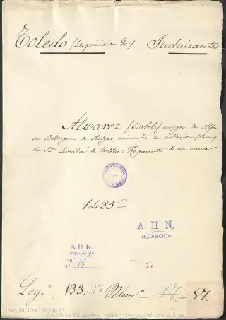 AHN, Inquisición, 133, Exp. 17, page 1