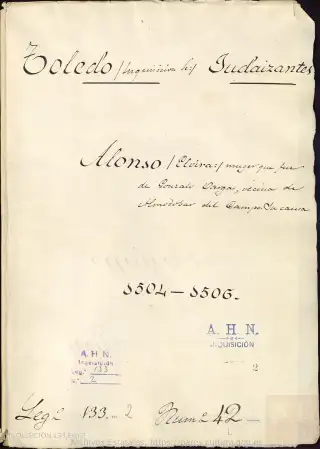 AHN, Inquisición, 133, Exp. 2, page 1