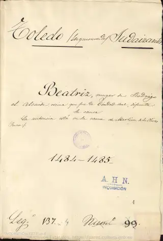 AHN, Inquisición, 137, Exp. 4, page 1