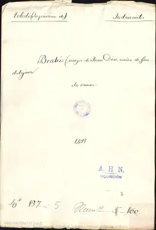 AHN, Inquisición, 137, Exp. 5, page 1
