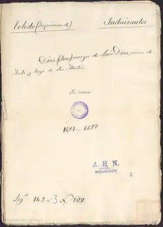 AHN, Inquisición, 143, Exp. 3, page 1
