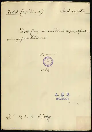 AHN, Inquisición, 143, Exp. 4, page 1