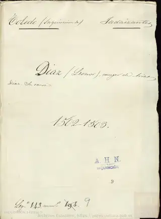 AHN, Inquisición, 143, Exp. 9, page 1