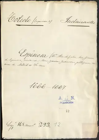 AHN, Inquisición, 145, Exp. 12, page 1