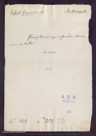 AHN, Inquisición, 148, Exp. 10, page 1