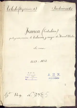 AHN, Inquisición, 149, Exp. 5, page 1