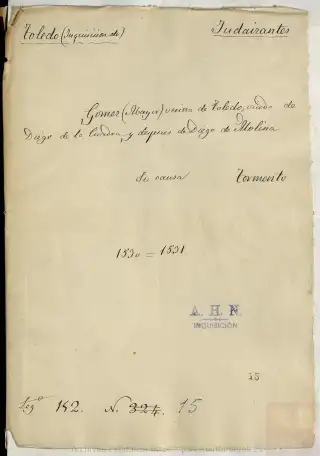 AHN, Inquisición, 152, Exp. 15, page 1