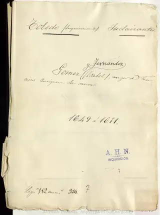 AHN, Inquisición, 152, Exp. 7, page 1