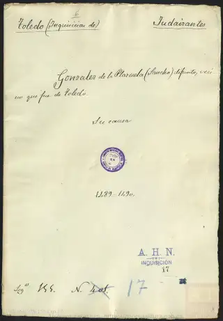 AHN, Inquisición, 155, Exp. 17, page 1