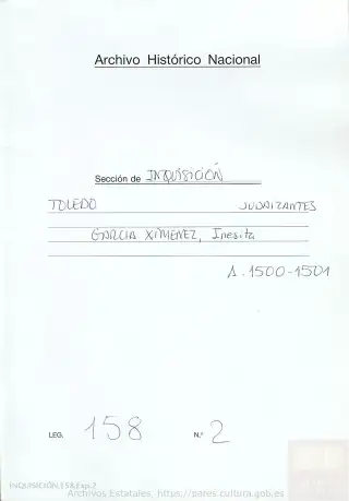 AHN, Inquisición, 158, Exp. 2, page 1