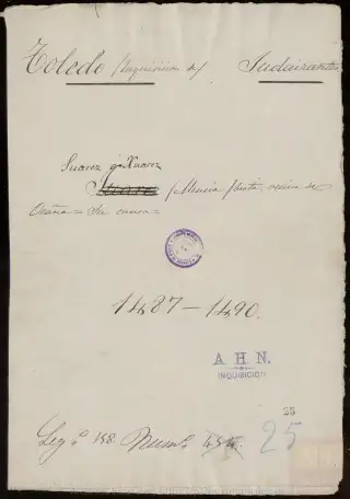 AHN, Inquisición, 158, Exp. 25, page 1