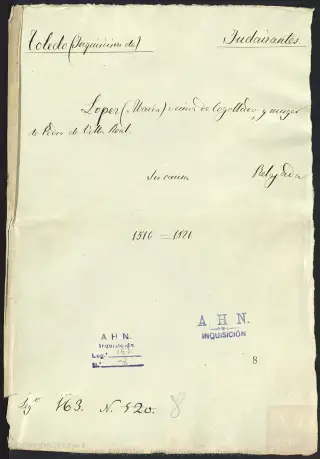 AHN, Inquisición, 163, Exp. 8, page 1
