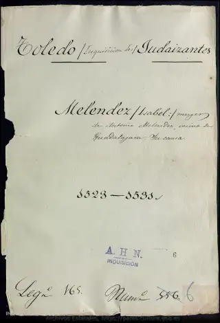 AHN, Inquisición, 165, Exp. 6, page 1