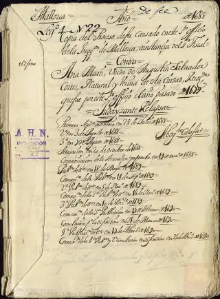 AHN, Inquisición, 1708, Exp. 22, page 1
