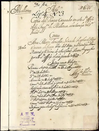 AHN, Inquisición, 1708, Exp. 3, page 1