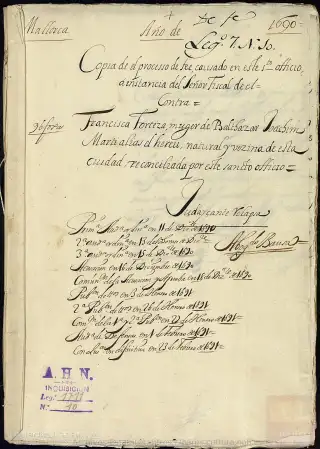 AHN, Inquisición, 1711, Exp. 10, page 1
