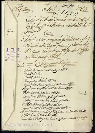 AHN, Inquisición, 1711, Exp. 11, page 1