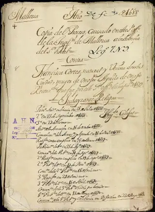 AHN, Inquisición, 1711, Exp. 9, page 1