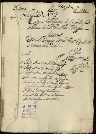 AHN, Inquisición, 1713, Exp. 2, page 1