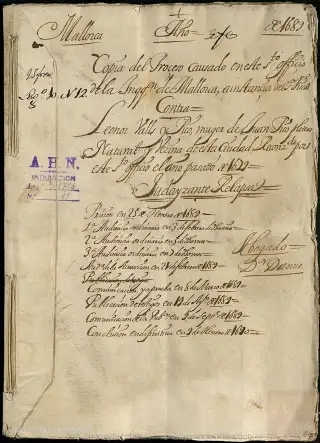 AHN, Inquisición, 1714, Exp. 11, page 1