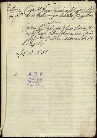 AHN, Inquisición, 1715, Exp. 17, page 1