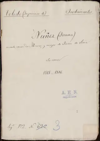 AHN, Inquisición, 172, Exp. 3, page 1