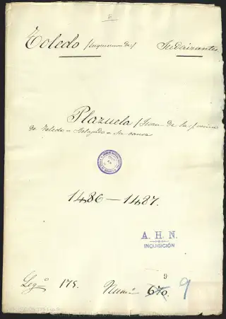 AHN, Inquisición, 175, Exp. 9, page 1