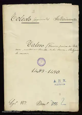 AHN, Inquisición, 187, Exp. 2, page 1