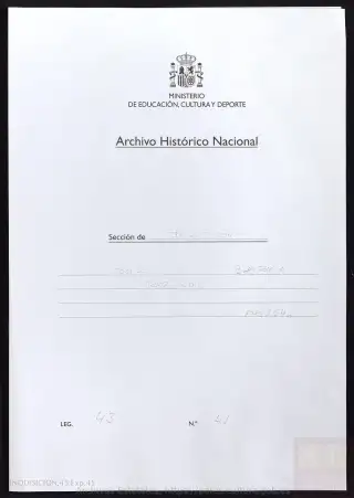 AHN, Inquisición, 43, Exp. 41, page 1