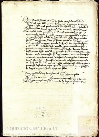 AHN, Inquisición, 5311, Exp. 11, page 1