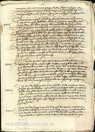 AHN, Inquisición, 5311, Exp. 44, page 1