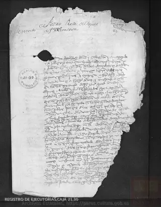 ARCHV, Registro de Ejecutorias, caja 21, 30, page 1