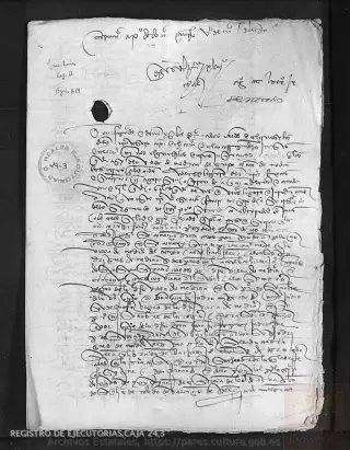 ARCHV, Registro de Ejecutorias, caja 24, 3, page 1