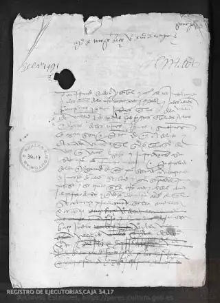 ARCHV, Registro de Ejecutorias, caja 34, 17, page 1