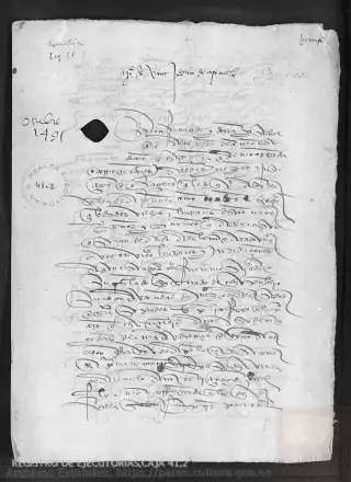 ARCHV, Registro de Ejecutorias, caja 41, 2, page 1
