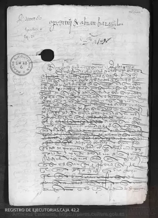ARCHV, Registro de Ejecutorias, caja 42, 2, page 1