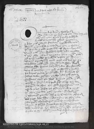 ARCHV, Registro de Ejecutorias, caja 44, 13, page 1