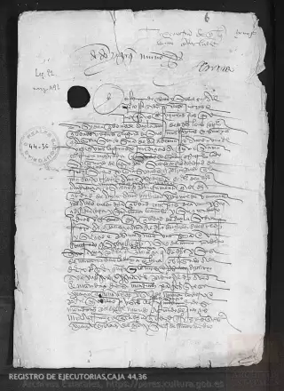 ARCHV, Registro de Ejecutorias, caja 44, 36, page 1
