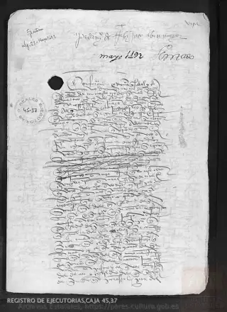 ARCHV, Registro de Ejecutorias, caja 45, 37, page 1