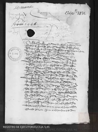 ARCHV, Registro de Ejecutorias, caja 5, 45, page 1