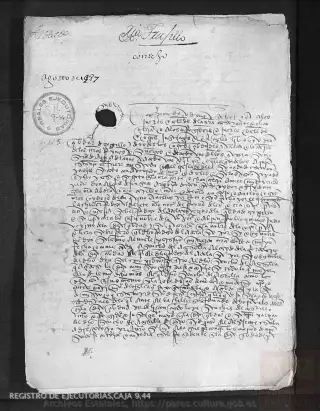 ARCHV, Registro de Ejecutorias, caja 9, 44, page 1